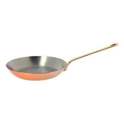 Měděná pánev s bronzovou rukojetí O 28 cm Inocuivre de Buyer