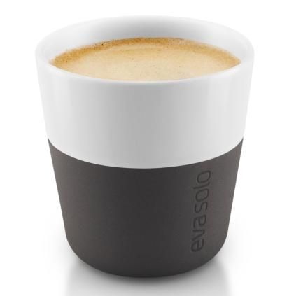 Termošálky na espresso 80 ml 2 kusy karbonově černé Eva Trio