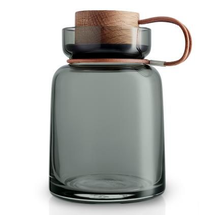 Dóza na potraviny z kouřového skla Silhouette 0,7 l Eva Trio