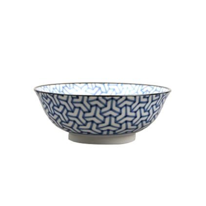 Jídelní miska HERRINGBONE INDIGO IKAT 20 cm, 1 l, MIJ