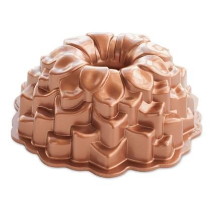 Forma na bábovku BLOSSOM 2,4 l, zlatá, hliník, Nordic Ware
