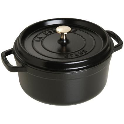 Hrnec 22 cm, 2,6 l, černá, litina, Staub