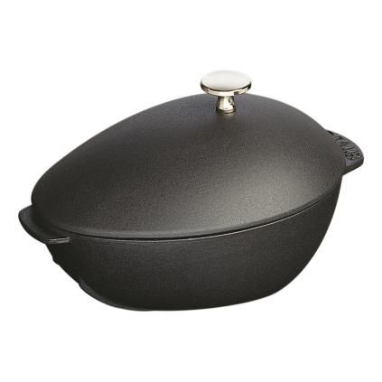 Hrnec na mušle 25 cm, 2 l, černá, litina, Staub