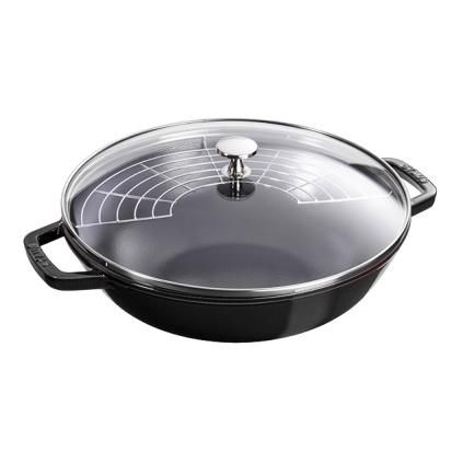 Wok 30 cm, litina, Staub