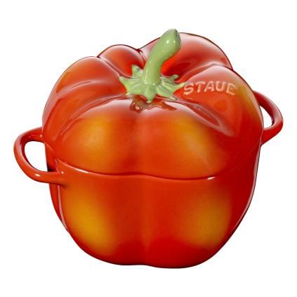 Hrnec 0,45 l, tvar papriky, oranžová, litina, Staub