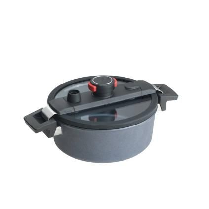 Tlakový kastrol DIAMOND ACTIVE LITE 28 cm, 5,5 l, titan, WOLL