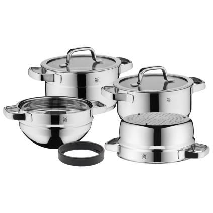 Sada hrnců COMPACT CUISINE, s mísou, sada 4 ks, nerez, WMF