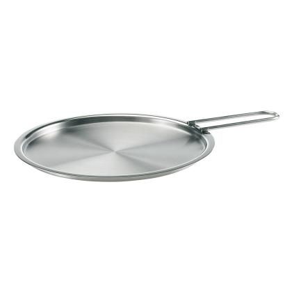 Poklice 20 cm, plochá, nerezová ocel, Eva Trio