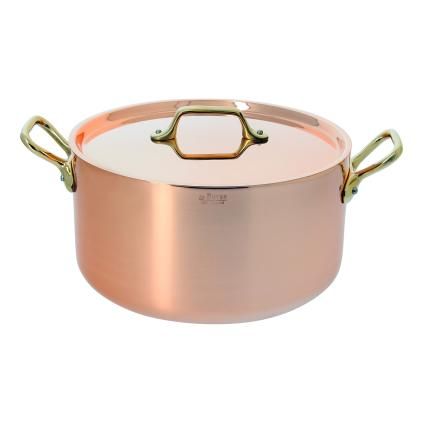 Hrnec INOCUIVRE 20 cm, 3,5 l, s bronzovými uchy, měď, de Buyer