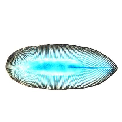 Servírovací talíř SKY BLUE 32,5 x 13,5 cm, ovál, MIJ