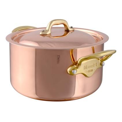 Hrnec 20 cm, 3,3 l, s bronzovými uchy, měď, MAUVIEL