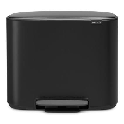 pedalovy odpadkovy kos bo brabantia matny cerny 11 23 l 1