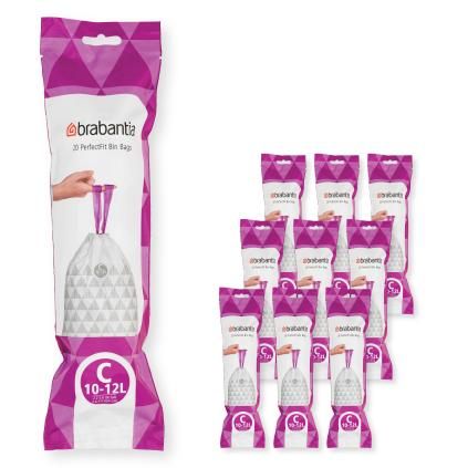 PerfectFit Bags, Code C, 10 12L,200 Bags White 8710755137983 Brabantia 300dpi 4167x4167px 6 NR 25887