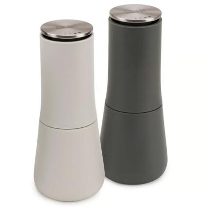 Sada mlýnků na sůl a pepř MILLTOP 95036, sada 2 ks, šedá, plast, Joseph Joseph