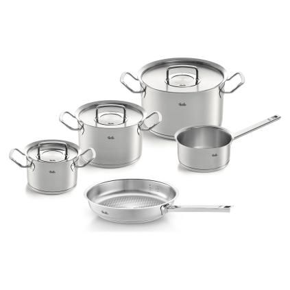 Sada hrnců ORIGINAL-PROFI COLLECTION, s rendlíkem a univerzální pánví, sada 5 ks, nerez, Fissler