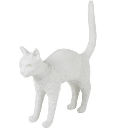 Stolní lampa JOBBY THE CAT 52 cm, LED, bílá, Seletti