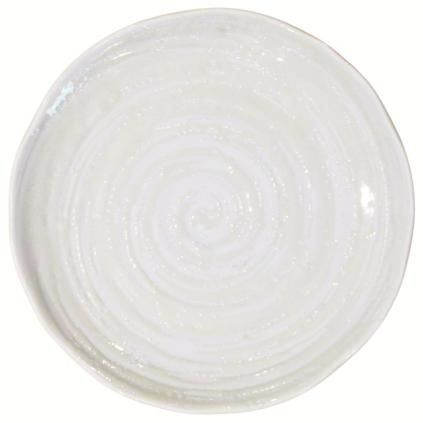 Talíř na tapas WHITE SPIRAL 16 cm, bílá, MIJ