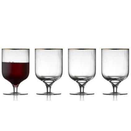 Sklenice na víno PALERMO GOLD 300 ml, sada 4 ks, Lyngby Glas