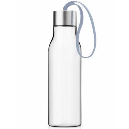 Lahev na pití 500 ml, oblačně modrý řemínek, plast, Eva Trio