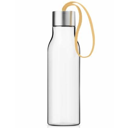 Lahev na pití 500 ml, zlatavě pískový řemínek, plast, Eva Trio