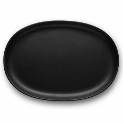 Jídelní talíř NORDIC KITCHEN 26 cm, ovál, černá, kamenina, Eva Trio