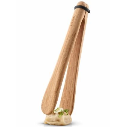 Servírovací kleště NORDIC KITCHEN 24,5 cm, hnědá, bambus, Eva Trio