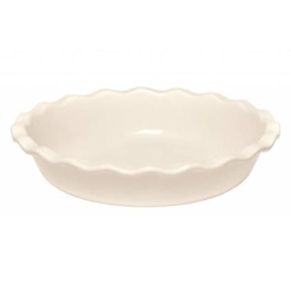 Kulatá forma na koláč 26 cm, krémová, keramika, Staub