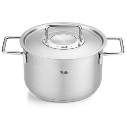 Hrnec PURE 20 cm, 3,6 l, s nerezovou poklicí, nerez, Fissler
