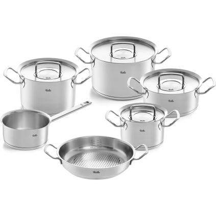 Sada hrnců ORIGINAL PROFI, se servírovací pánví, sada 6 ks, nerez, Fissler