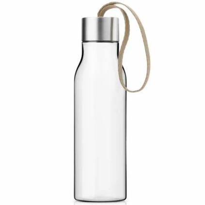 Lahev na pití 500 ml, perlově béžový řemínek, plast, Eva Trio