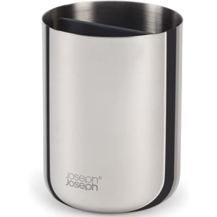 Kelímek na zubní kartáčky EASYSTORE LUXE 70580, stříbrná, nerezová ocel, Joseph Joseph