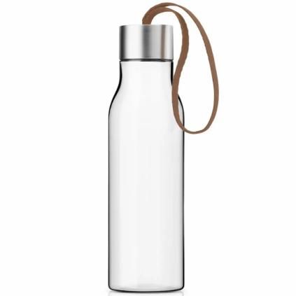Lahev na vodu 500 ml, mocca řemínek, plast, Eva Trio