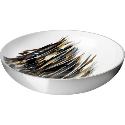 Servírovací mísa STOCKHOLM LIGNUM 40 cm, stříbrná, hliník, Stelton