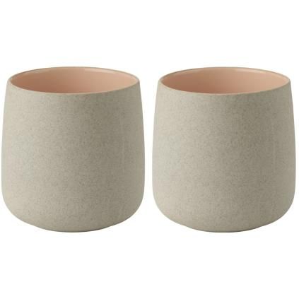 Šálek EMMA 220 ml, sada 2 ks, růžová, kamenina, Stelton