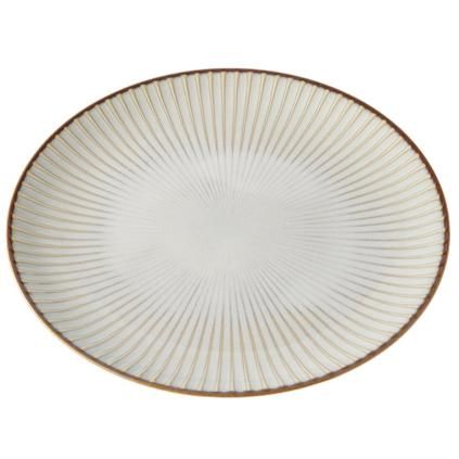 Jídelní talíř WHITE SENDAN 23,5 cm, bílá, keramika, MIJ
