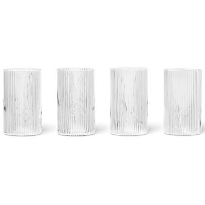 Sklenice na aperitiv RIPPLE 140 ml, sada 4 ks, čirá, ferm LIVING
