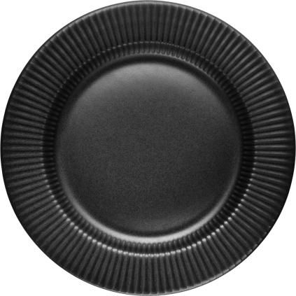 Jídelní talíř LEGIO NOVA 25 cm, černá, kamenina, Eva Trio