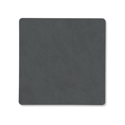Podtácek SQUARE NUPO 10 x 10 cm, antracitová, kůže, LIND DNA