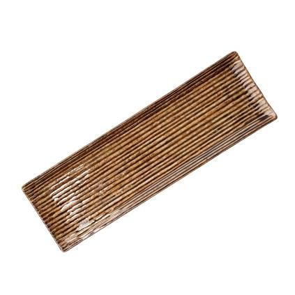 Servírovací talíř CONTOUR 33 x 10,5 cm, jantarová, keramika, MIJ