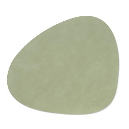Prostírání CURVE NUPO 37 x 44 cm, olivově zelená, kůže, LIND DNA