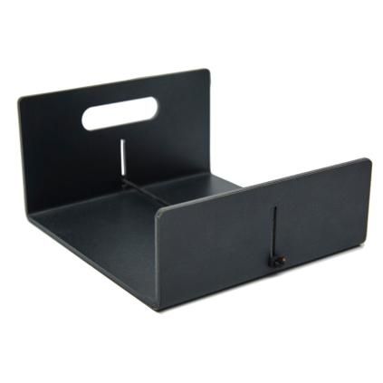 Držák na ubrousky NUPO 18 cm, antracitová / antracitová, kůže / hliník, LIND DNA
