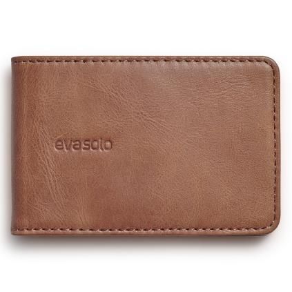 Pouzdro na kreditní karty 10 cm, koňaková, kůže, Eva Solo