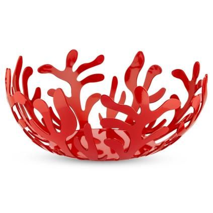 Mísa na ovoce MEDITERRANEO 25 cm, červená, nerezová ocel / epoxidová pryskyřice, Alessi