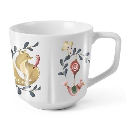 Hrnek GRAND CRU COTTAGE 300 ml, s liškou, bílá, porcelán, Rosendahl
