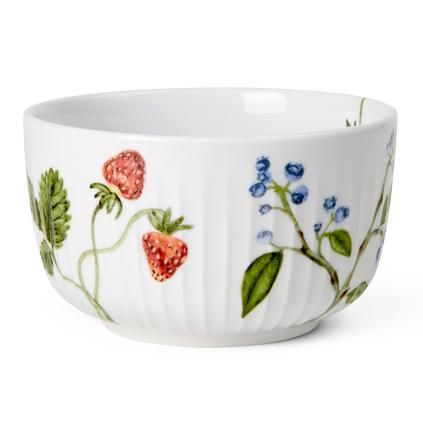 Servírovací mísa HAMMERSHOI SUMMER - SUMMER BERRIES 12 cm, bílá, porcelán, Kähler