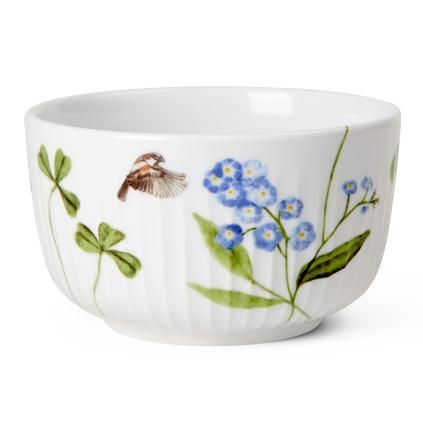 Servírovací mísa HAMMERSHOI SUMMER - FORGET ME NOT 12 cm, bílá, porcelán, Kähler
