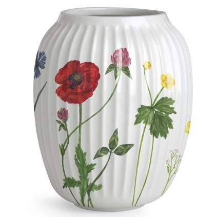 Váza HAMMERSHOI SUMMER - WILD FLOWERS 21 cm, bílá, porcelán, Kähler