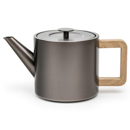 Čajová konvice s infuzérem DUET DESIGN NARVIK 1,1 l, matná metalická šedá, nerezová ocel, Bredemeije