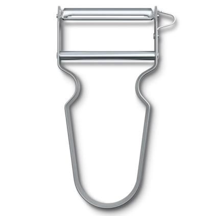 Škrabka na zeleninu REX 11 cm, rovné ostří, stříbrná, hliník, Victorinox