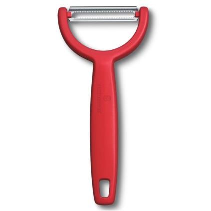 Škrabka na zeleninu YPSO 16 cm, zoubkované ostří, červená, plast, Victorinox